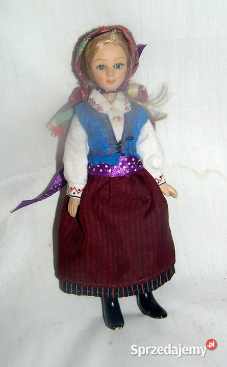 lalka ludowa ceramiczna vintageDdvin Bartków