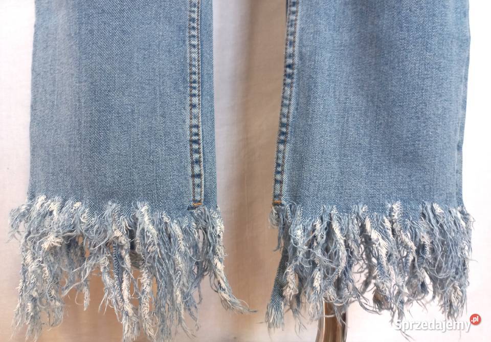 Spodnie jeans Frędzle niebieskie Pióra r 38 Białystok