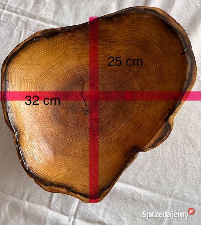 piękna misa z drewna na owoce handmade Rękodzieło podkarpackie Nisko