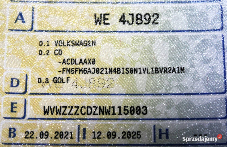 Volkswagen Golf FV23 SalonPL 110 LED Virtual mazowieckie Sokołów