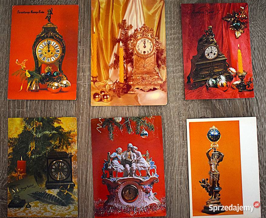 Pocztówki zegary na przestrzeni lat 43 sztuki Pocztówki i karty telefoniczne Chełmno