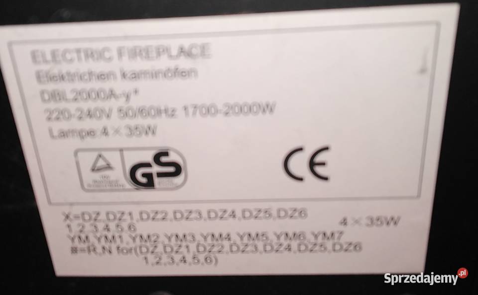 Kominek elektryczny 2000W w stanie Kominki elektryczne Bydgoszcz