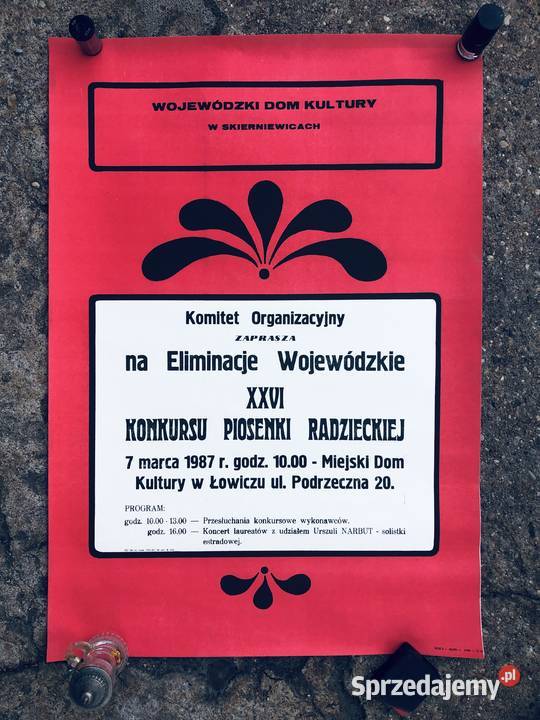 Plakat wojewódzki dom kultury w Skierniewicach Antykwariat Łowicz