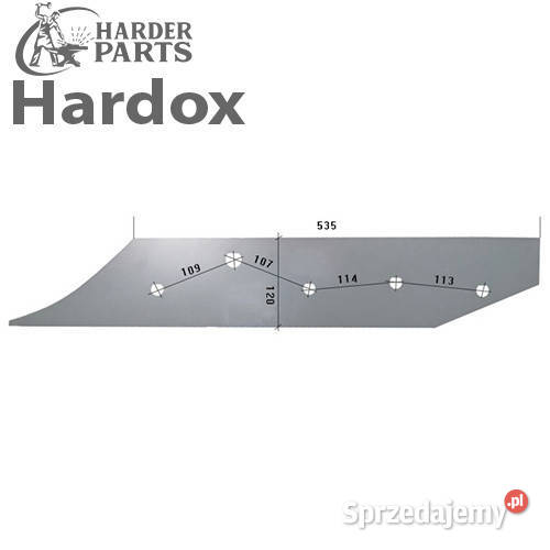 Płoza długa HARDOX 1497ZP części do pługa Suwałki sprzedam
