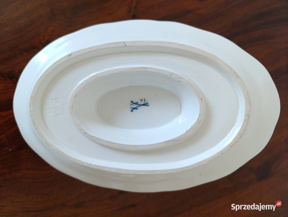 Porcelana MEISSEN Miśnia Sosjera kwiatki pomorskie Gdańsk