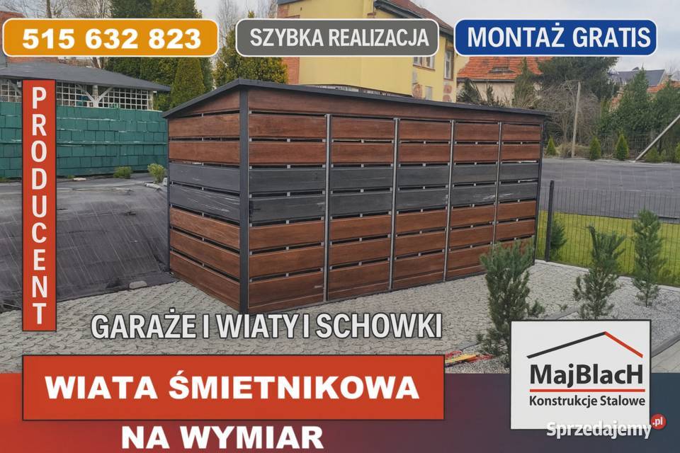 Garaż Blaszany Drewnopodobny Zadaszenie Garaże Sprzedaż