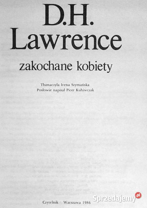 Zakochane kobiety David Herbert Lawrence lubelskie