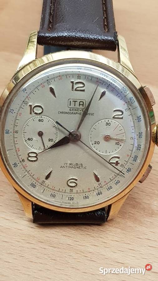 Duży męski zegarek ITA Geneve Chronographe śląskie