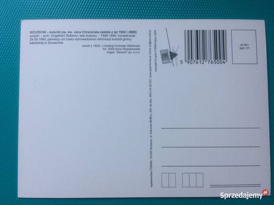 916 Kościoły Szczecina Widok Z Lat 1922 I 2005 Pocztówki i karty telefoniczne