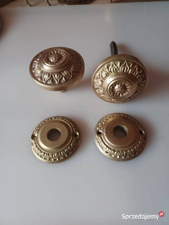 Klamki gałki z rozetami Mosiądz Poznań