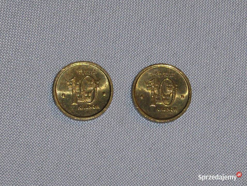 Monety 10 koron szwedzkich 2002r łódzkie Łódź