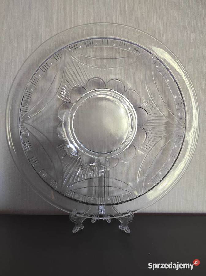 Patera talerz szkło Ząbkowice Warpechy Stare