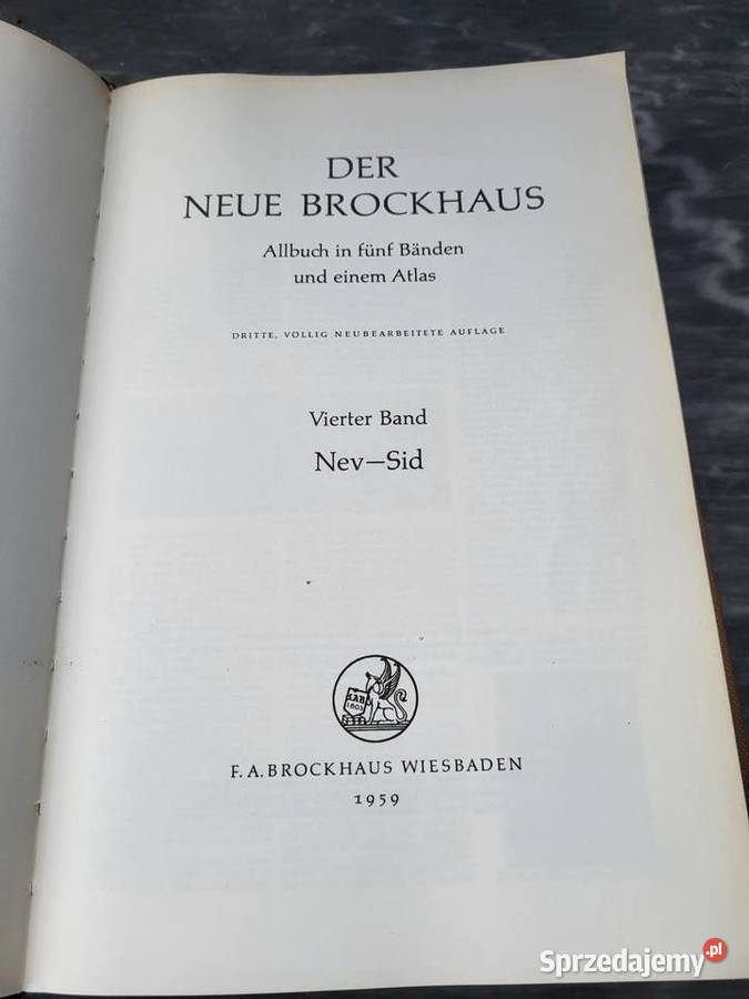Stara encyklopedia Der Neue Brockhaus tom 4 z Rybnik