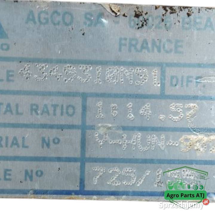 Przedni most 725155 Dana 4349310M91 Massey podlaskie Ciechanowiec