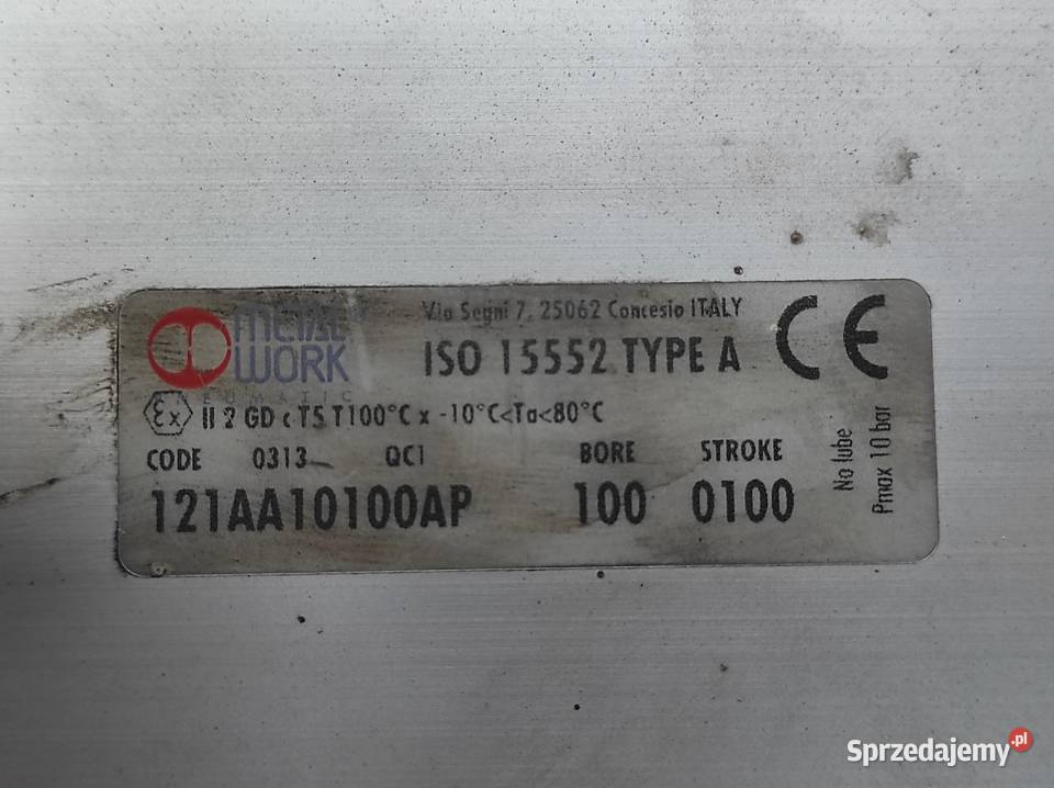 Siłownik Pneumatyczny Metal Work ISO 15552 Tarnowskie Góry