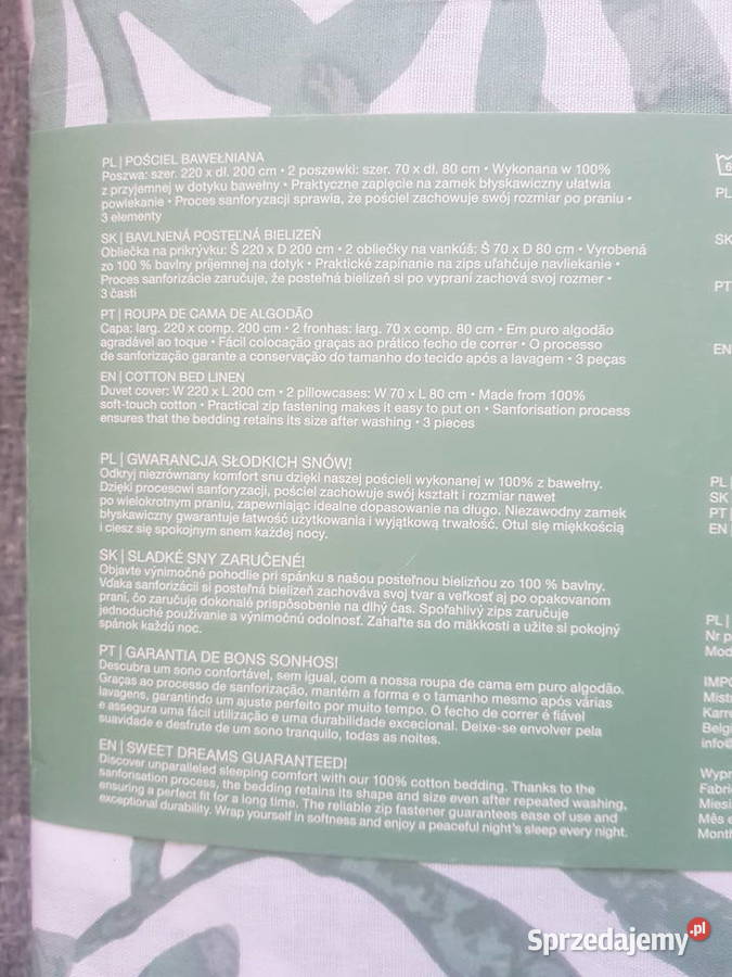 Komplet pościeli w liście eukaliptusa Komplety pościeli Warszawa