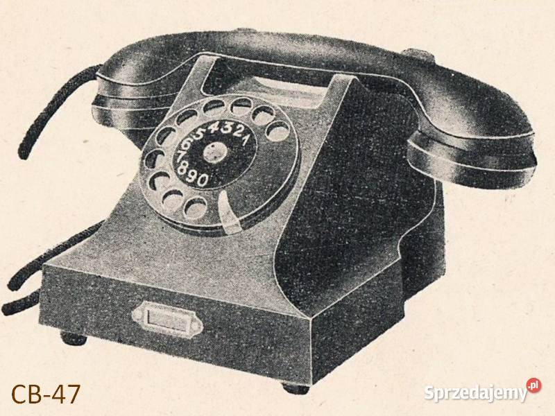 Zabytkowy telefon CZPE CB47 1951r przed RWT Solnica