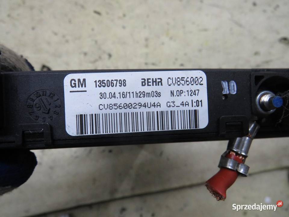 NAGRZEWNICA ELEKTRYCZNA GRZAŁKA ZAFIRA C 16 CDTI osobowe