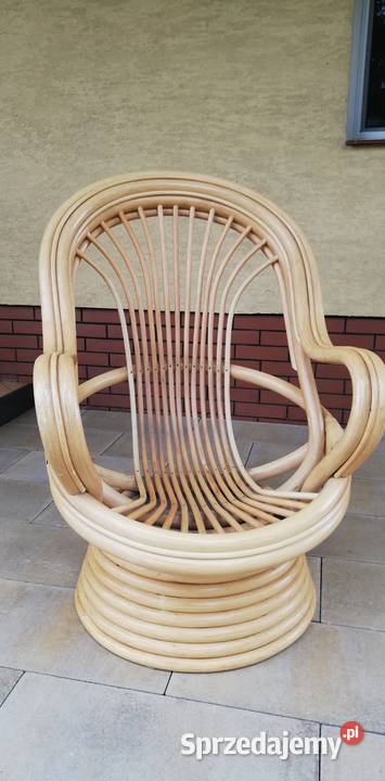 Fotel kręcony rattanowy wiklinowy krzesło Garwolin sprzedam