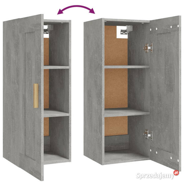 Szafka wisząca szarość betonu 35x34x90 WM812469 Warszawa