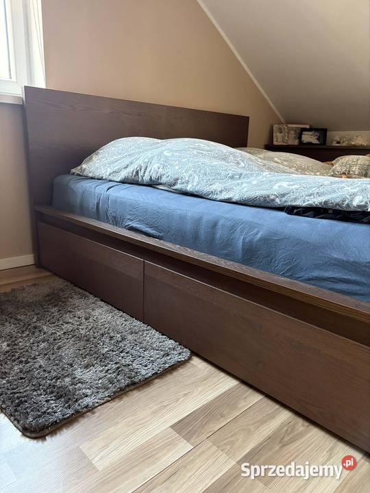 Łóżko IKEA malm 200x180 kolor ciemny brąz Częstochowa