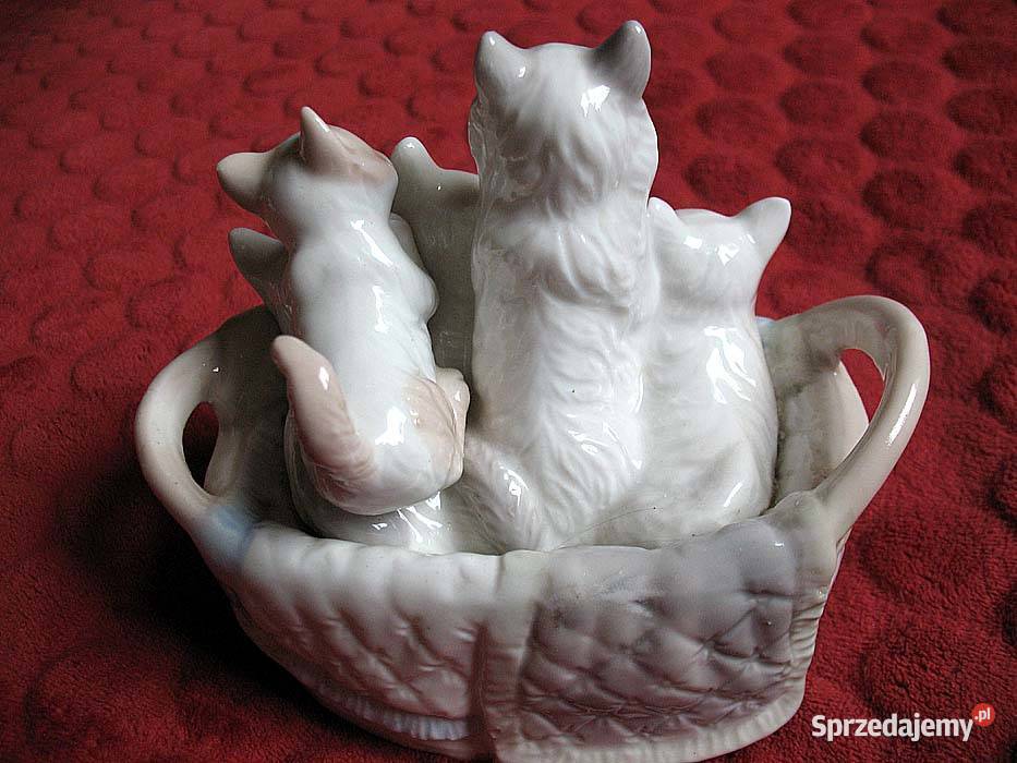 Kot rodzina cudownych kotów porcelana 14 x 16 x Figurki i rzeźby mazowieckie Siedlce