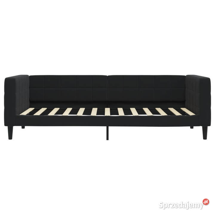 Sofa rozsuwana czarna aksamit 90x200 WM3196695 223cm Warszawa