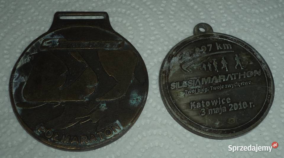 Katowice Spodek maraton 2006 2010 medal Piekary Śląskie