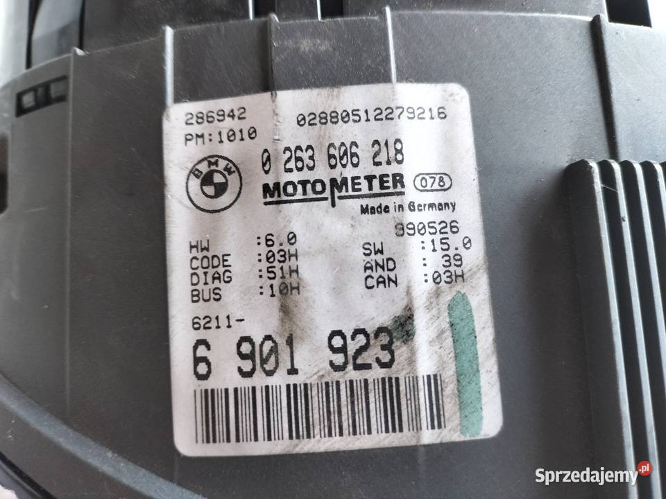 LICZNIK ZEGARY BMW 3 E46 6901923 0263606218 sprzedam