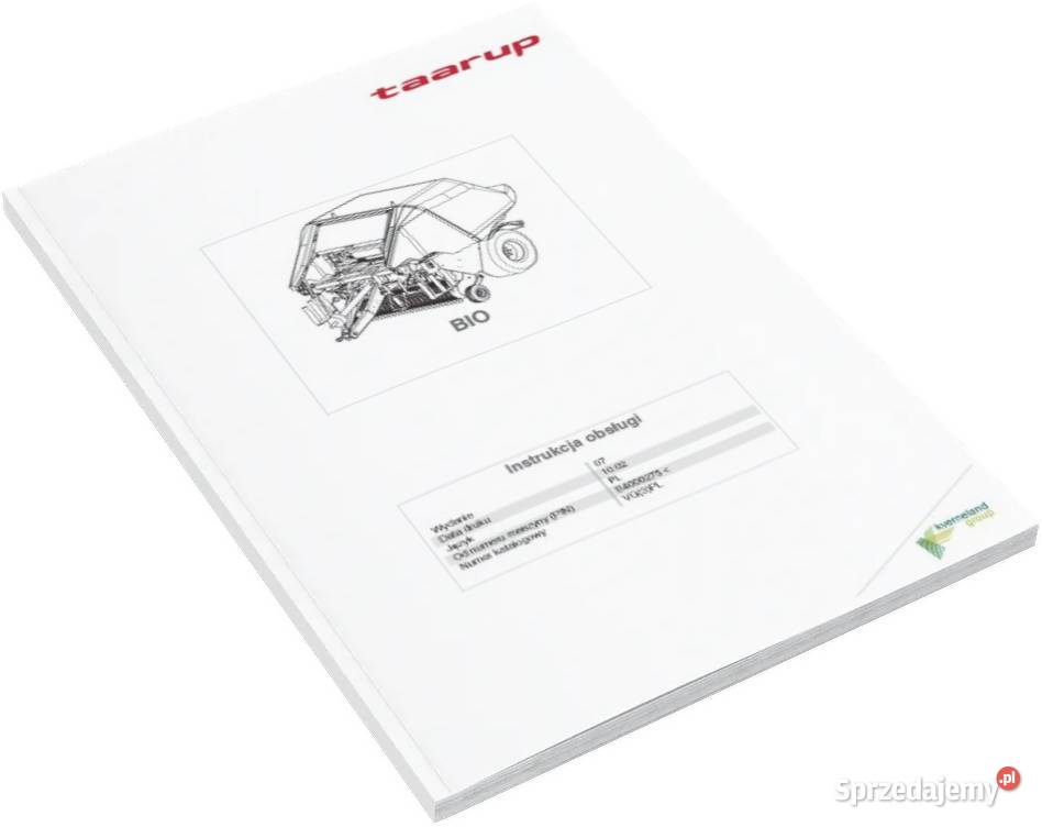 Taarup 6355 Instrukcja katalog obsługi napraw Szamotuły