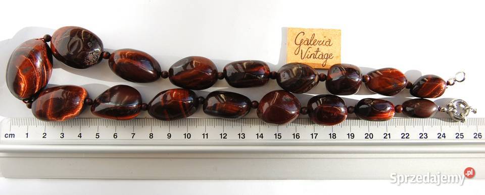 Bawole oko naszyjnik korale z kamienia kamienie Lublin