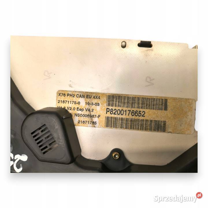 LICZNIK ZEGARY P8200176652 Renault Kangoo 15 19 lubelskie