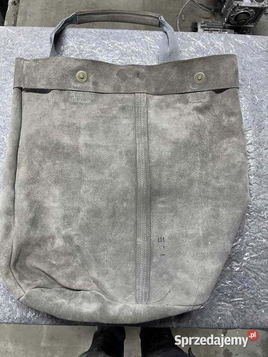 Minimalistyczna Torba Shopper Zamszowa Walker Na ramię  Moda i Styl wielkopolskie sprzedam