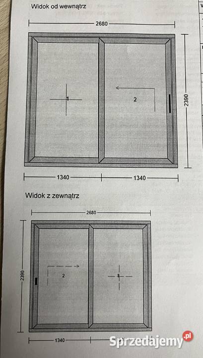 Okno przesuwne HS nowe Drutex Siedlce