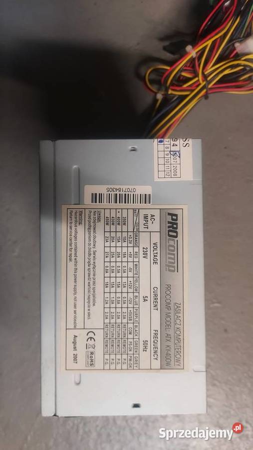 Zasilacz komputerowy ATX 400W Bielsko-Biała sprzedam