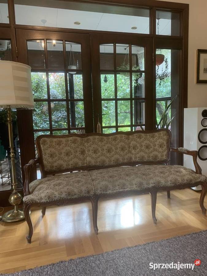 Sofa trzyosobowa w stylu ludwikowskim używana 85cm mazowieckie Złotokłos