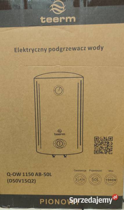 Nowy bojler Teerm 50 litrów Okazja mazowieckie Nowy Dwór Mazowiecki sprzedam