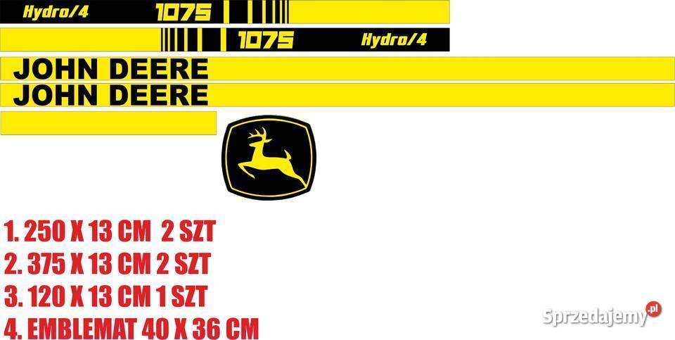 naklejki john deere 1075 hydro 4 sprzedam