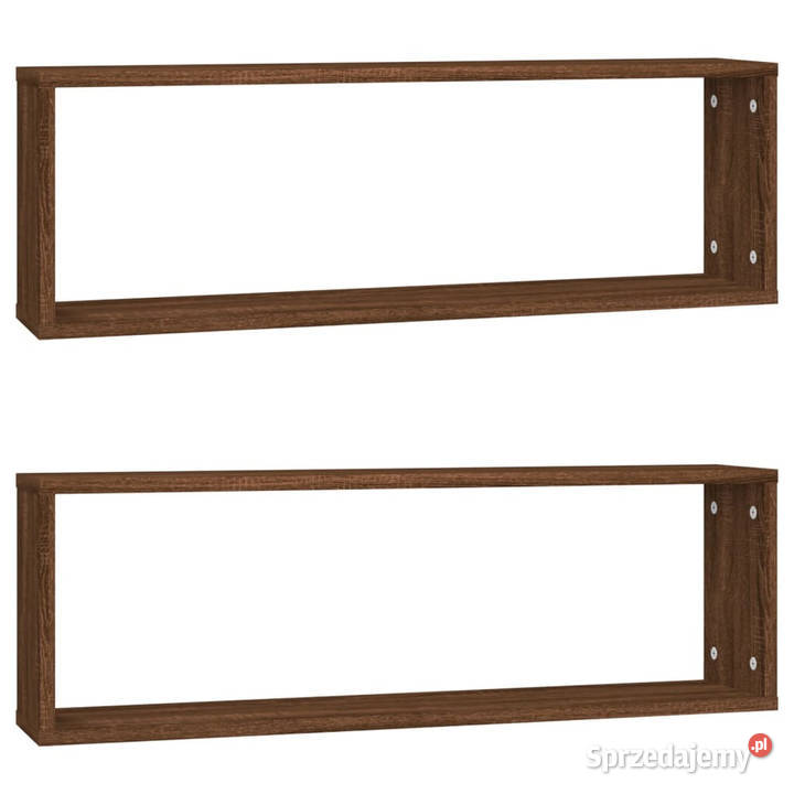 Półki ścienne 2 brązowy dąb 80x15x265 WM815921