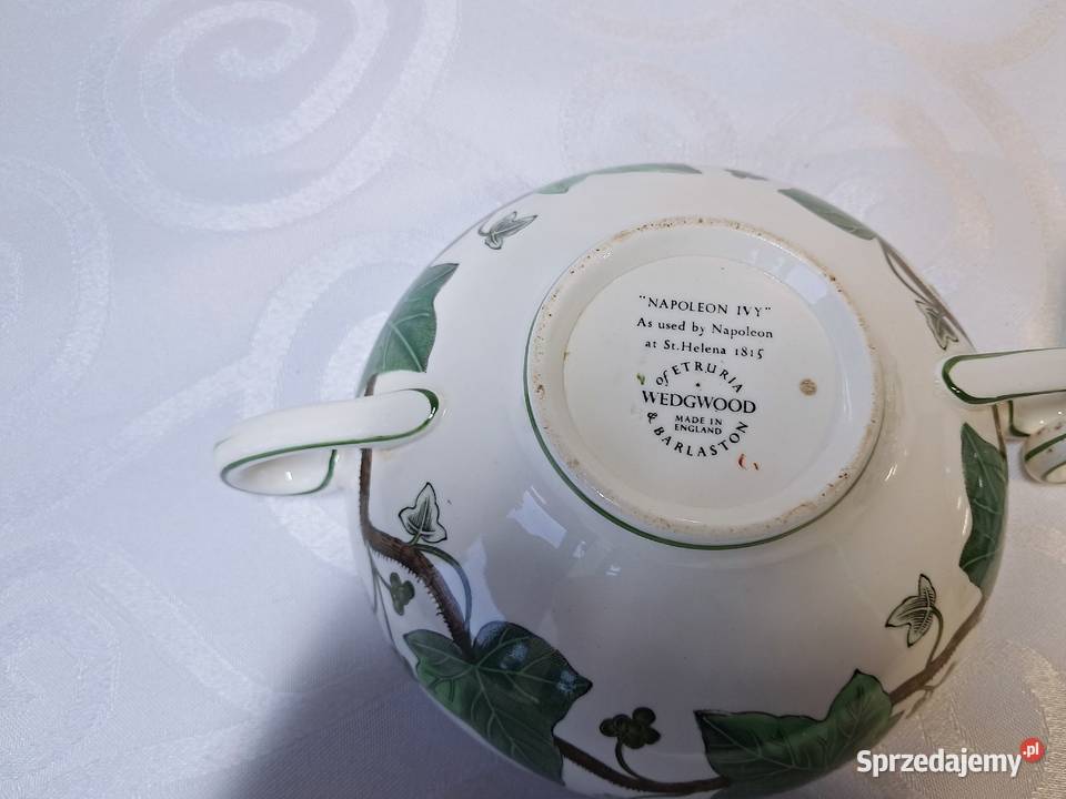 Bulionówki Wedgwood Napoleon Ivy 2 Queens Ware Porcelana i szkło Strzelce Krajeńskie