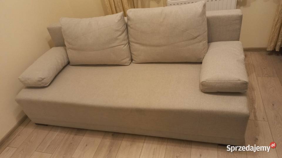 Kanapa rozkładana z pojemnikiem na pościel i Warszawa