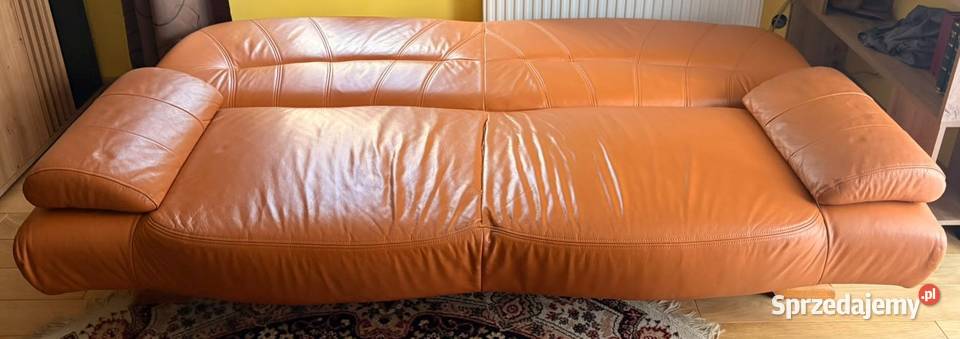 Skórzana sofa rozkładana z funkcją spania Kraków