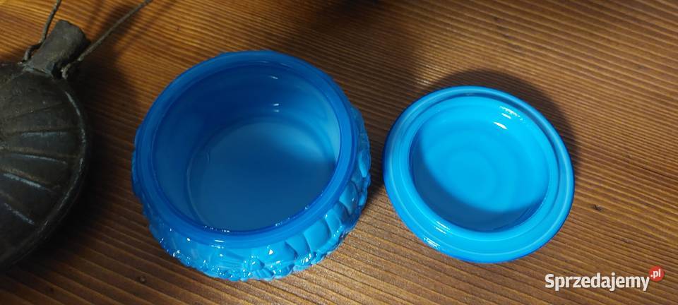 Schlevogt puzderko szkło malachitowe niebieskie Rybnik