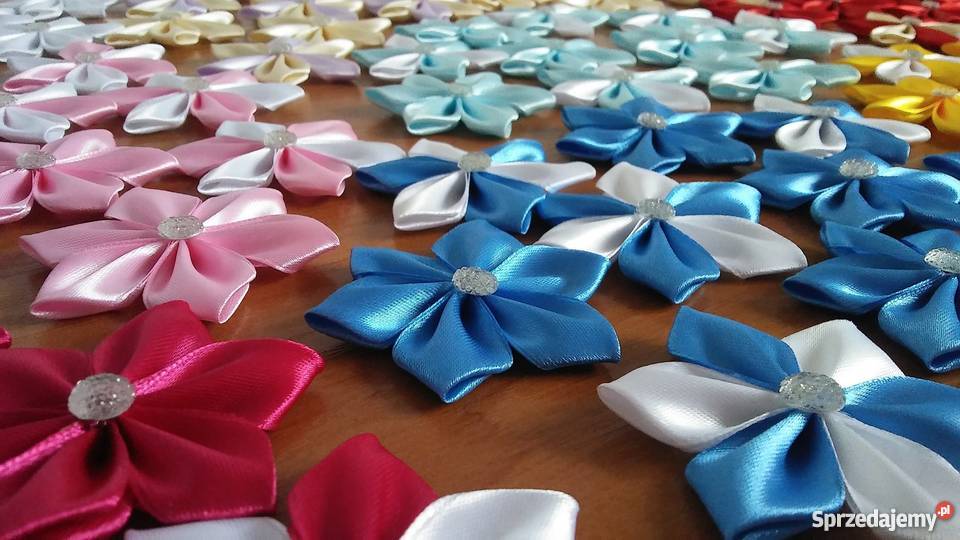 Kwiatki ze wstążki Czeremcha sprzedam