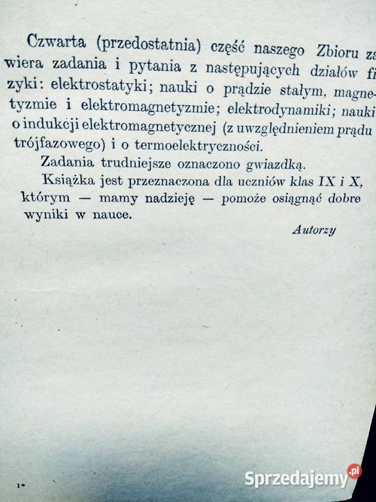 Fizyka zbiór zadań szkolne używane