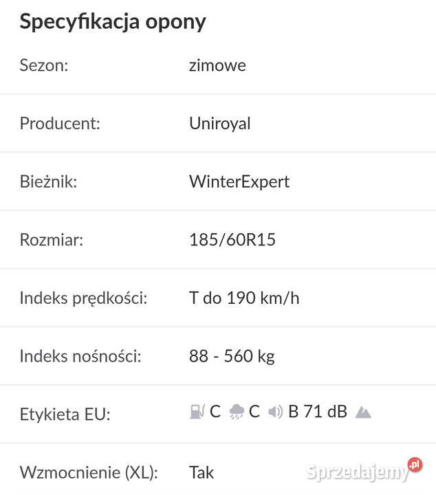 Uniroyal 18565r15 uzywane Bolesławiec