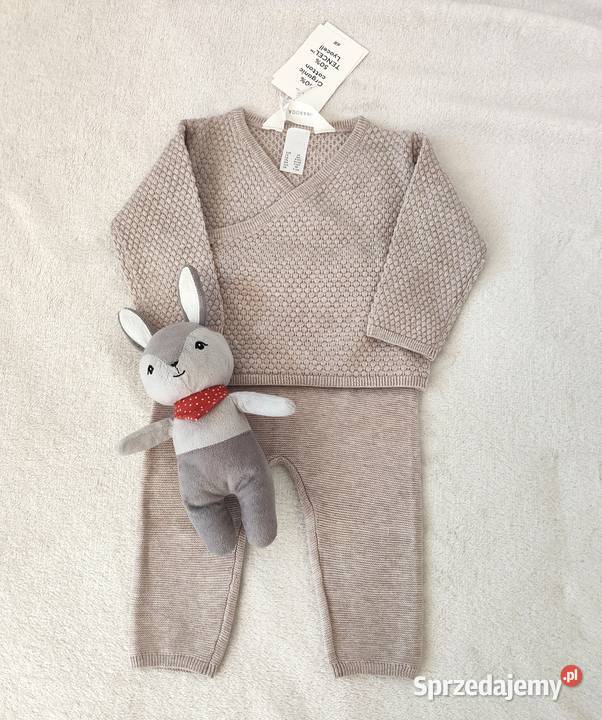 Beżowy komplet HM 68 bawełna lyocell sweterkowy Szczecin sprzedam