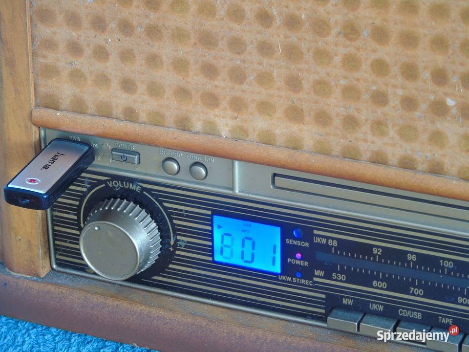 Retro Gramofon z radiem CD USB i magnetofonem i sprzedam