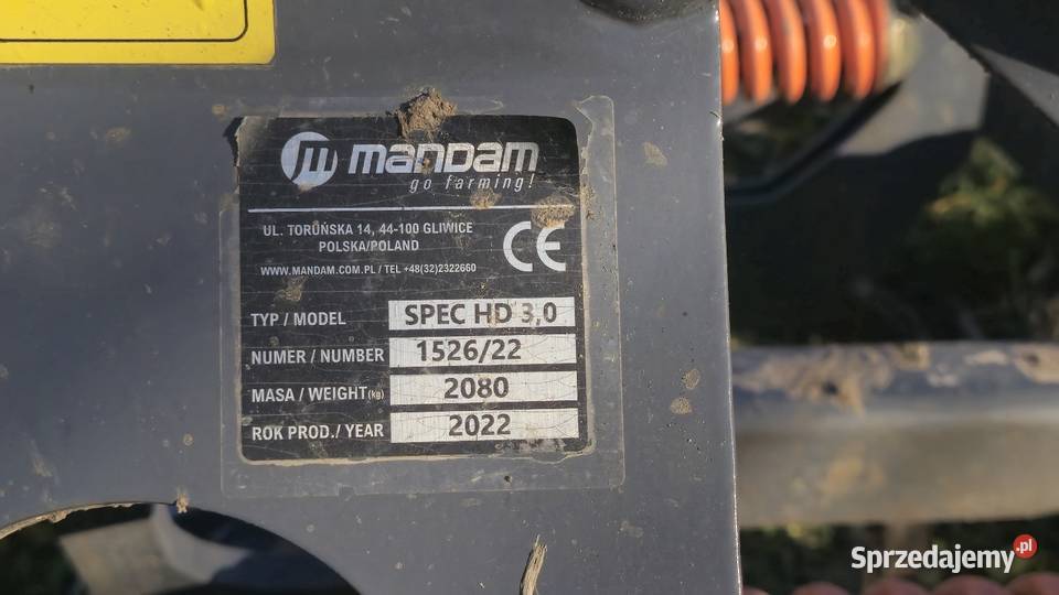 Agregat bezorkowy Mandam spec 3HD nieuszkodzony podlaskie Trzcianne