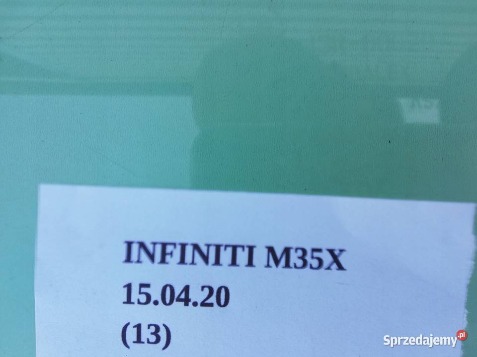 SZYBA DRZWI LEWY PRZÓD INFINITI M35X 0510 osobowe wielkopolskie Nowy Tomyśl